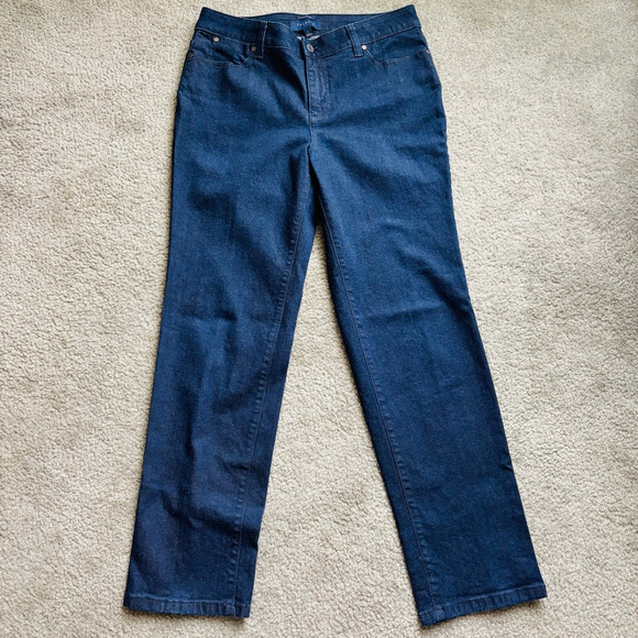 NWOT Talbots Signature Classic Straight Leg Dark Wash Denim Jeans | Sz 6 - Picture 2 of 8